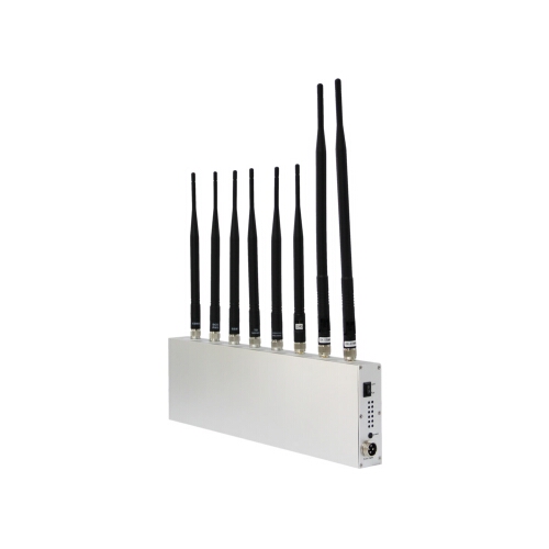 8 Antenna High Power Cell Phone & Wifi & GPS & VHF & UHF  Walkie Talkie Jammer 40M