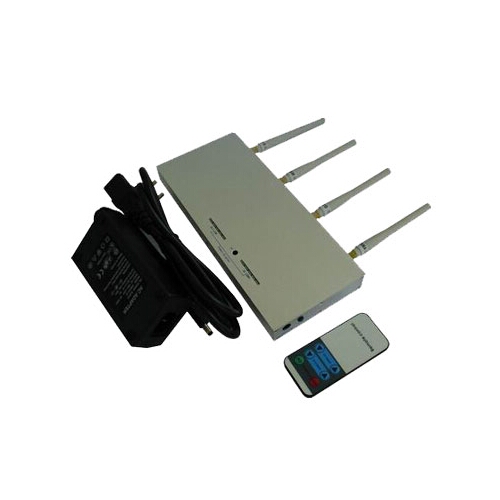 High Power 4 Antenna Cell Phone Signal Jammer with Remote Control 30M