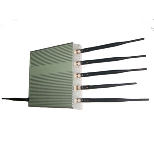 15W 6 Antennas Desktop Cell Phone & GPS & Wifi Jammer 40M