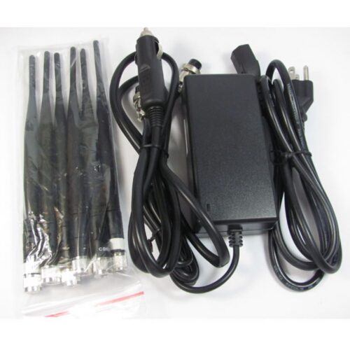 6 Antenna 3G 4G Cell Phone Jammer for Wall Mounted 40M