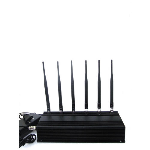 High Power Desktop 6 Antenna Cell Phone & WIFI & RF Jammer 40M