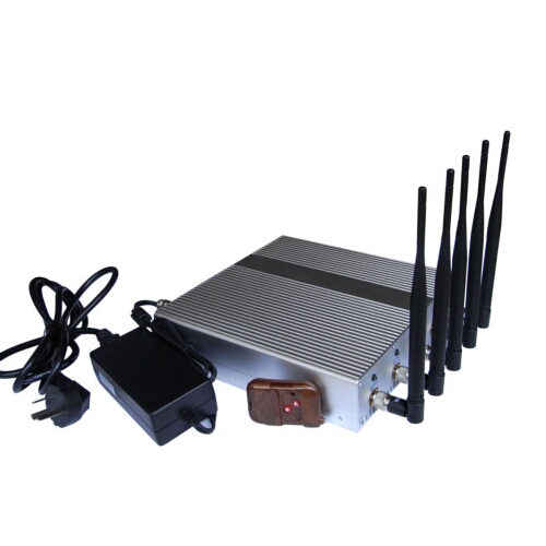 High Power 3G 4G Wimax Mobile Phone Signal Blocker with Remote Control 40M