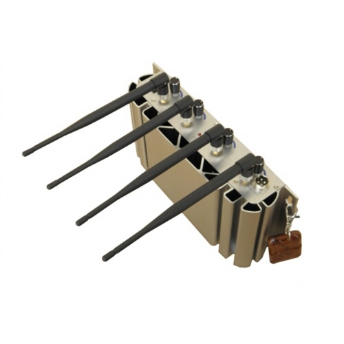 Adjustable 4 Antenna Cell Phone Signal Jammer with Remote Control 40M