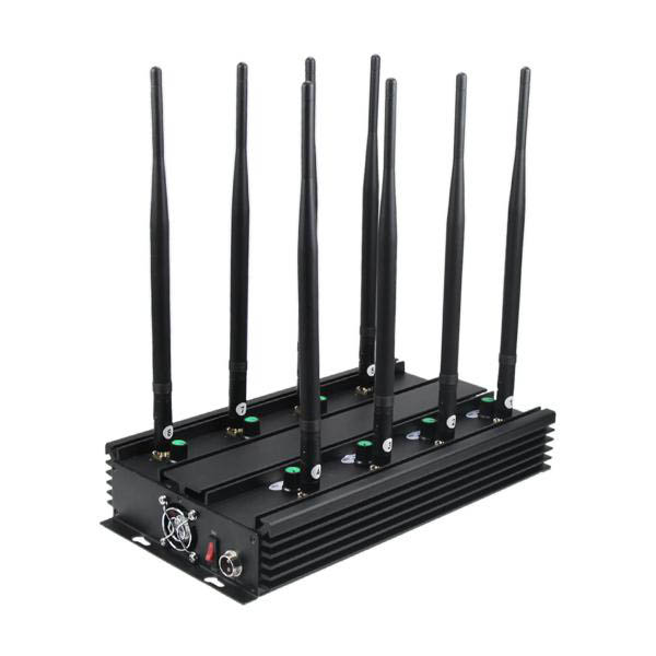 Ultimate 8 Antenna Wireless Signal Jammer Terminator for UHF, VHF, LoJack, Cell Phone, WiFi Bluetooth 2.4G, GPS 60M