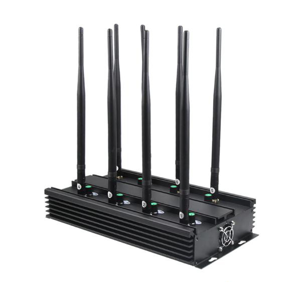 Ultimate 8 Antenna Wireless Signal Jammer Terminator for UHF, VHF, LoJack, Cell Phone, WiFi Bluetooth 2.4G, GPS 60M